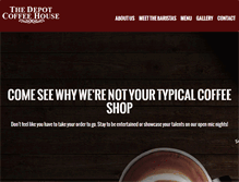 Tablet Screenshot of depotcoffeehouse.com